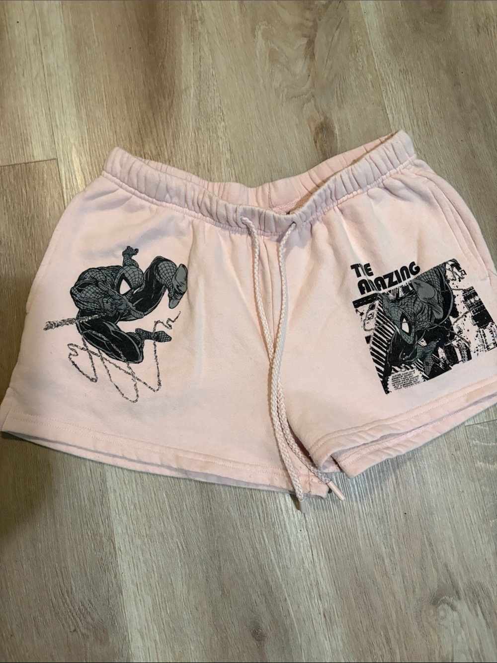 Marvel Women’s Light Pink Spider-Man Lounge Shorts